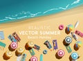 Beach Lifestyle Background Holiday Vector