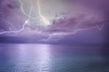 Beach Lightening Royalty Free Stock Photo