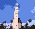 The beach lighthouse on the beach island