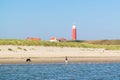 Beach and lighthouse of De Cocksdorp, Texel, Netherlands Royalty Free Stock Photo