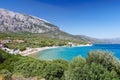 The beach Limnionas in Samos, Greece Royalty Free Stock Photo
