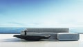 Beach living room - Beach lounge / 3D render interior
