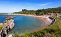 Beach of Llanes in summer day. Spain Royalty Free Stock Photo