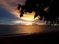 The beach looks relaxed in the evening