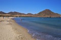 Beach Los Genoveses from Nijar, Almeria. Royalty Free Stock Photo