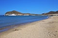 Beach Los Genoveses from Nijar, Almeria. Royalty Free Stock Photo