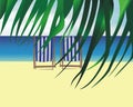 Beach lounge chair Royalty Free Stock Photo