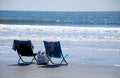Beach Lounge Chairs Royalty Free Stock Photo