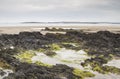 Beach at low tide at Rhosneigr Royalty Free Stock Photo