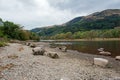 Beach on Luch Lubnaig Royalty Free Stock Photo