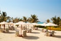 Beach of the luxury hotel, Dubai, UAE Royalty Free Stock Photo