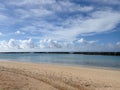 Beach on Magic Island in Ala Moana Beach Park Royalty Free Stock Photo