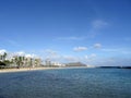 Beach on Magic Island in Ala Moana Beach Park Royalty Free Stock Photo