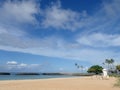 Beach on Magic Island in Ala Moana Beach Park Royalty Free Stock Photo