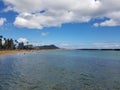 Beach on Magic Island in Ala Moana Beach Park Royalty Free Stock Photo