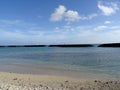 Beach on Magic Island in Ala Moana Beach Park Royalty Free Stock Photo