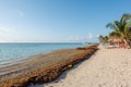 The beach in Mahahual, Mexico Royalty Free Stock Photo