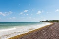 The beach in Mahahual, Mexico Royalty Free Stock Photo
