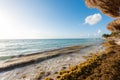 The beach in Mahahual, Mexico