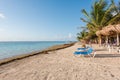 The beach in Mahahual, Mexico