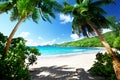 Beach in Mahe island, Seychelles Royalty Free Stock Photo