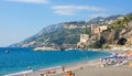 The beach at Maiori, Amali Coast, Italy Royalty Free Stock Photo