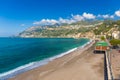 Beach of Maiori town, Amalfi coast, Campagnia region, Italy