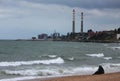 Beach of Makhachkala, republic Dagestan Royalty Free Stock Photo