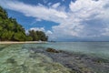 Beach on the Mamutik Island, Sabah, Malaysia Royalty Free Stock Photo