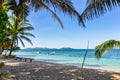 On the beach in Mana Island, Fiji Royalty Free Stock Photo