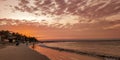 Beach of Mancora during Sunset Royalty Free Stock Photo