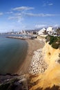 Landscape of Marina Benidorm with the skyscraper In Tempo. Royalty Free Stock Photo