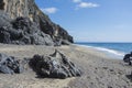 Beach of Marina di Camerota with blue sky Royalty Free Stock Photo