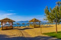 Beautiful beach massage table on Kos Greece by the beach