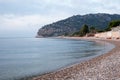 The beach at Mattinata, Gargano Peninsula, Puglia, Italy. Photographed early in the morning in late summer. Royalty Free Stock Photo