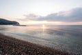 The beach at Mattinata, Gargano Peninsula, Puglia, Italy. Photographed early in the morning in late summer. Royalty Free Stock Photo