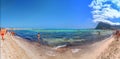 Beach and Mediterranean sea in San Vito Lo Capo, Sicily, Italy Royalty Free Stock Photo