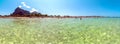 Beach and Mediterranean sea in San Vito Lo Capo, Sicily, Italy Royalty Free Stock Photo