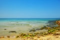 Beach in the Mediterranean Sea, Tel Aviv, Israel. Royalty Free Stock Photo