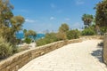 The beach and the Mediterranean seafront. View Tel Aviv Royalty Free Stock Photo