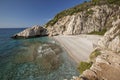 Beach Micro Seitani in island Samos - Greece Royalty Free Stock Photo