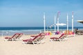 The beach of Mimizan, near Biscarrosse in France