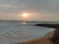 Beach during monsoons