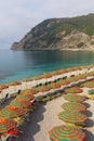 Beach at Monterosso al Mare, Italy Royalty Free Stock Photo