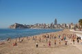 Costa Blanca Spain beach just before covid virus lockdown