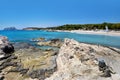 Beach of Moraira, spanish coastal town. Spain