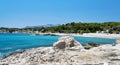 Beach of Moraira, spanish coastal town. Spain