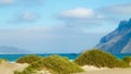 Beach and mountains - beautiful coast in Caleta de Famara, Lanzarote Canary Islands