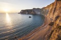 Chiaia di Luna beach at the sunset. Ponza island, Italy