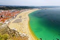 Beach Nazare and the ocean in Portugal